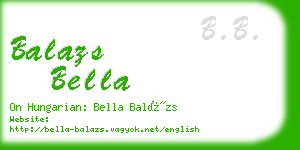balazs bella business card